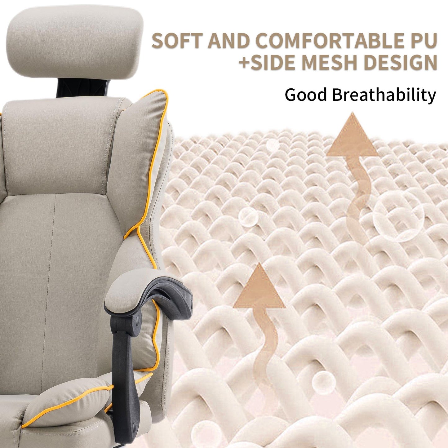 Executive Office Chair with Foot Rest High Back Office Chair Computer Gaming Chairs Black
