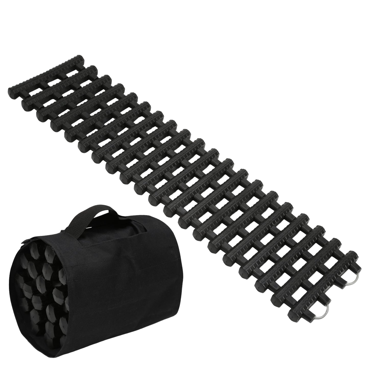 Sneeuwkettingen – Antislip Matten – Tractieplaten – Sneeuwsokken – Traction Mats – 100 x 21 cm – Versterkt Rubber Met Stalen Kabels