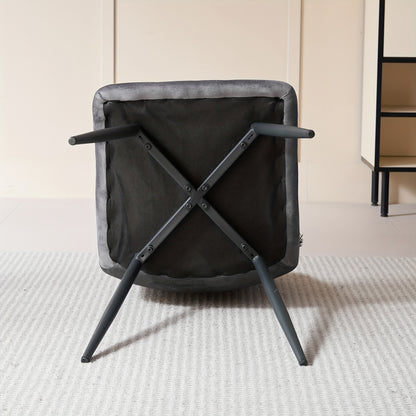 Eetkamerstoelen – Dining Stoelen – Keukenstoelen – Stoelen Set – Armless Stoelen – Grijs Velvet – Ergonomisch Ontwerp – Metalen Poten