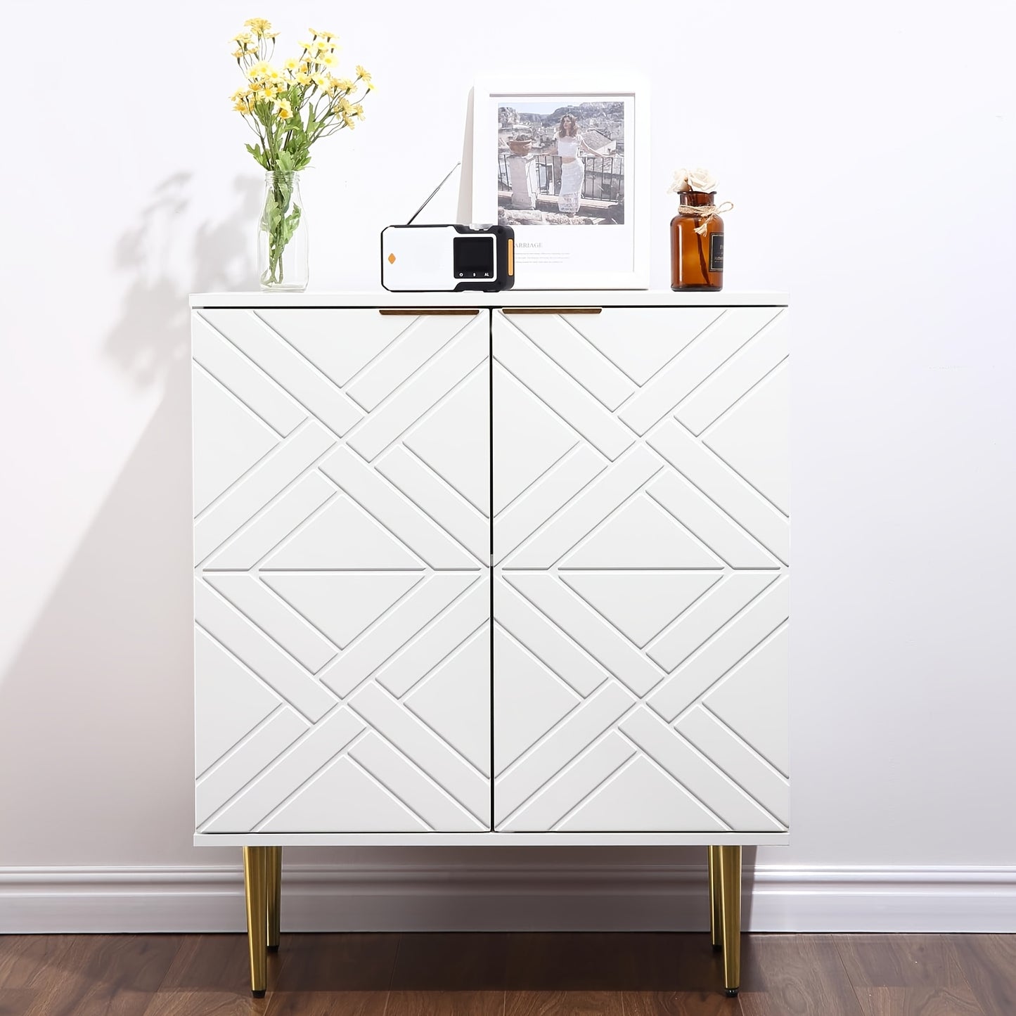 Hal Kast – Halkast – Halmeubel – Garderobekast – Opbergkast – Mat Zwart – 2 Deuren – Compact 74 cm Breed