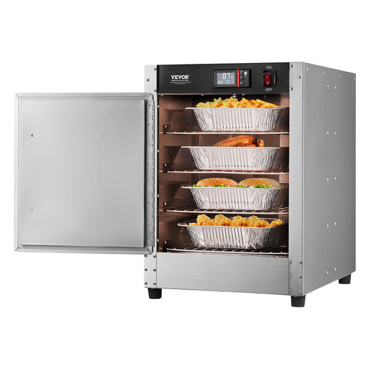 Voedselwarmer – Warmhoudkast – Hotbox – Eten Warmer – Food Cabinet – 4-laags – 201 RVS Behuizing – 360° Luchtcirculatie Met Waterschotel