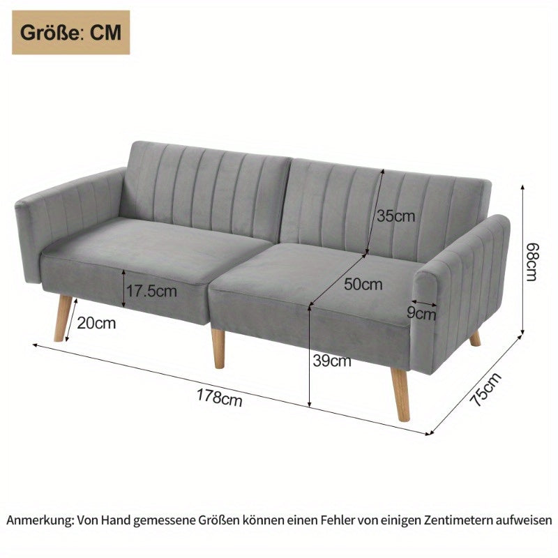 Slaapbank – Bank – Bed – Sofa – Futon – Verstelbare Rugleuning – Ruimtebesparend Design