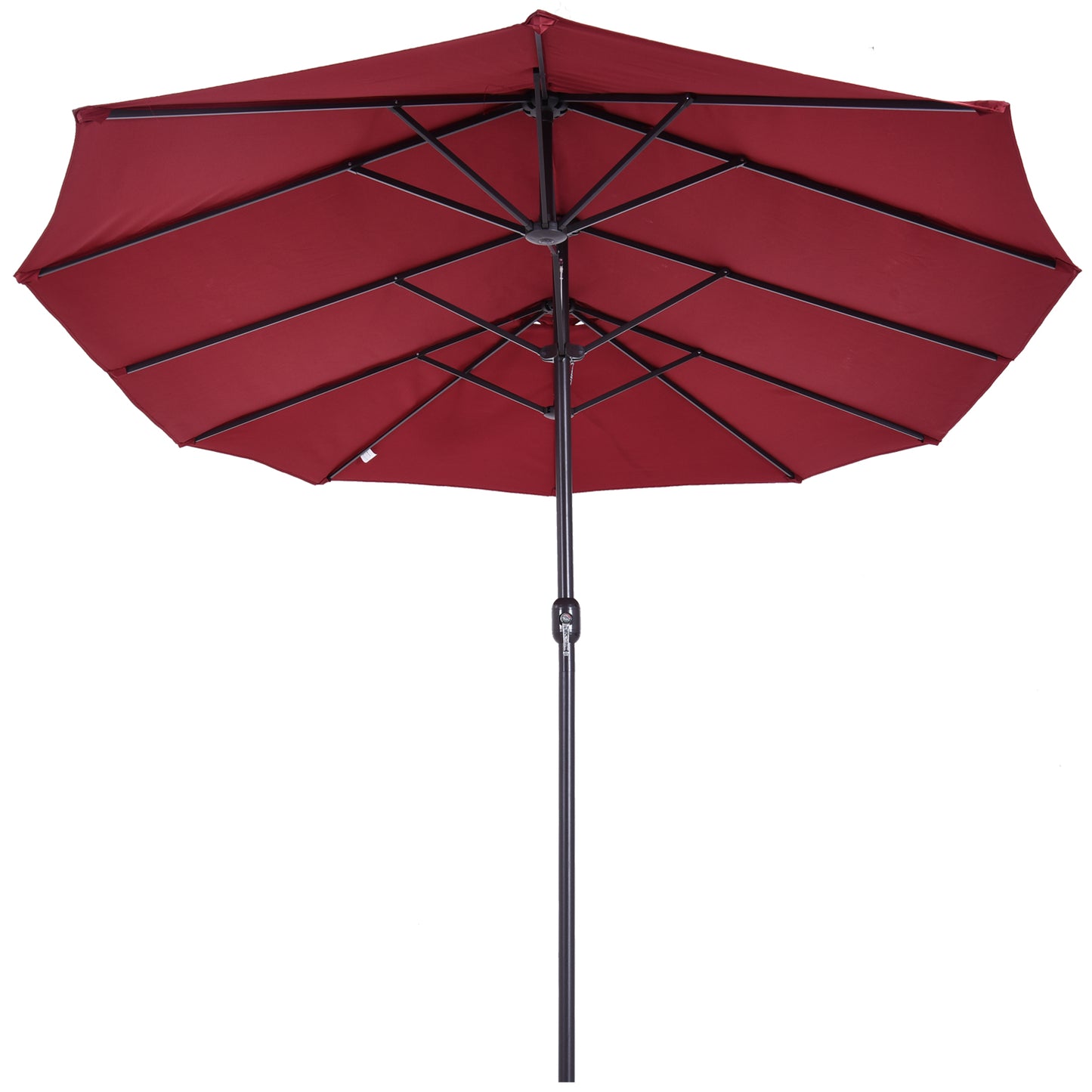 Parasol – Zonwering – Tuinparasol – Terrasparasol – Dubbele Parasol – Extra Groot Ovaal – Handzwengel – Waterafstotend Polyester