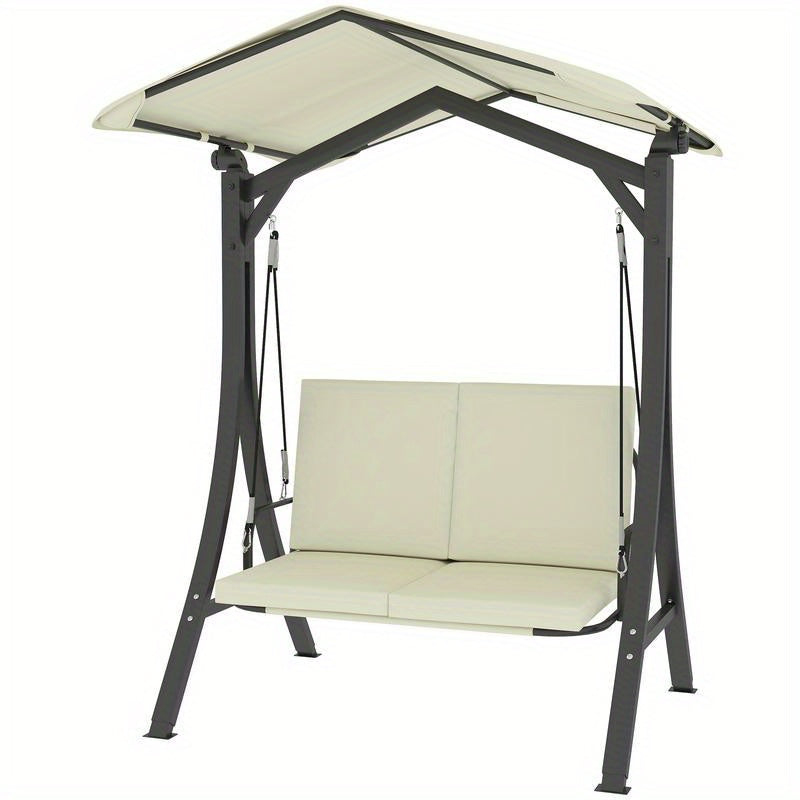 Heavy duty porch swing chair suitable for patio, yard, garden, lawn, Patio Furniture, Adjustable Canopy, Weatherresistant Material, Rocking Chair, Familyfriendly Seating