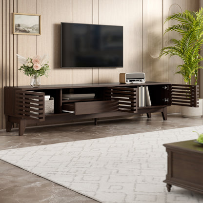 A TV cabinet with one drawer and three doors, TV furniture, TV panels, TV stools, TV cabinets. The unique design, measuring 170cm in width, 35cm in depth and 40cm in height, provides ample space for your TV and other multimed