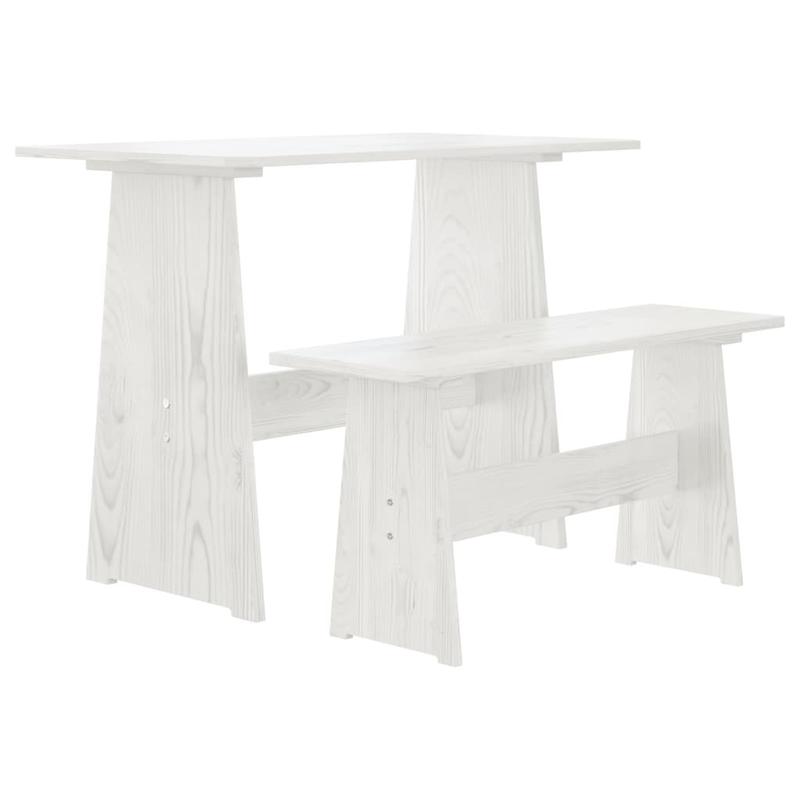 Eettafel – Houten Tafel – Grenen Tafel – Eetkamertafel – Keukentafel – Massief Grenenhout – Compact Formaat – Witte Kleur