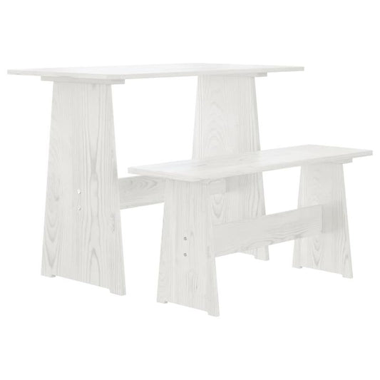 Eettafel – Houten Tafel – Grenen Tafel – Eetkamertafel – Keukentafel – Massief Grenenhout – Compact Formaat – Witte Kleur