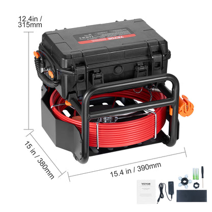 Rioolcamera – Inspectiecamera – Endoscoop – Afvoercamera – Buisinspectie – 30 Meter Kabel – Zelfnivellerend – 1080P HD Scherm