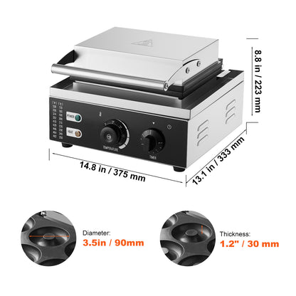 Donutmaker – Donutmachine – Mini Donut Maker – Donut Bakvorm – Wafelmaker – 12 Donuts Tegelijk – 1550W Roestvrij Staal Met Dubbelzijdige Verwarming