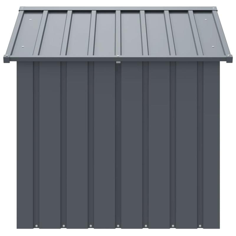 Dog hut with roof black 117x103x102cm galvanized steel This dog kennel provides plenty of space for your furry friend to be safe and comfortable.,  Pet Shelter, Spacious Kennel, Rustproof Material, Heavyduty Kennel, Dog House