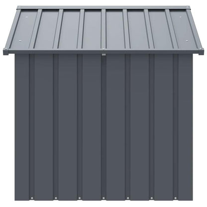 Dog hut with roof black 117x103x102cm galvanized steel This dog kennel provides plenty of space for your furry friend to be safe and comfortable.,  Pet Shelter, Spacious Kennel, Rustproof Material, Heavyduty Kennel, Dog House