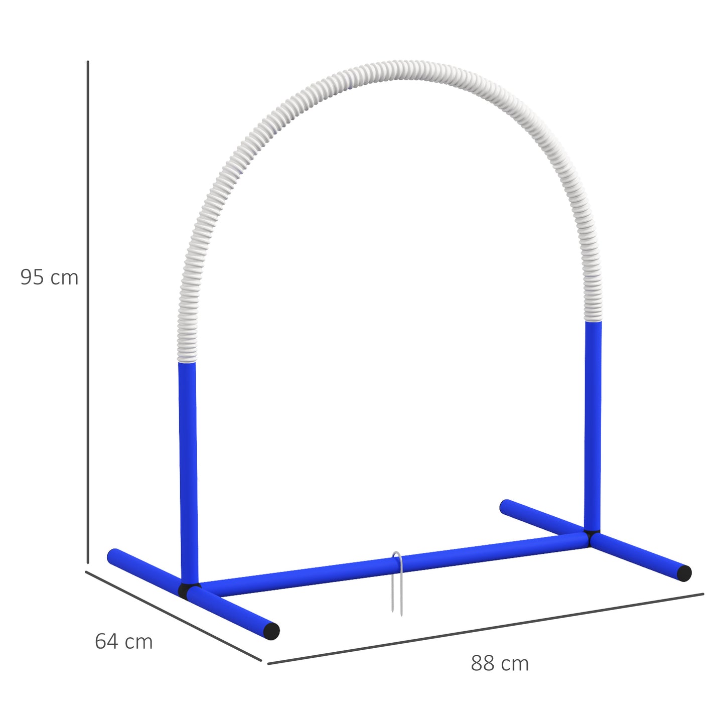 Agility Set Honden – Hindernisbaan – Trainingsset – Dog Fitness – Honden Speelset – Blauw Wit – Lichtgewicht PVC – Inclusief Draagtas