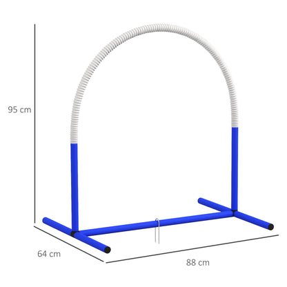 Agility Set Honden – Hindernisbaan – Trainingsset – Dog Fitness – Honden Speelset – Blauw Wit – Lichtgewicht PVC – Inclusief Draagtas