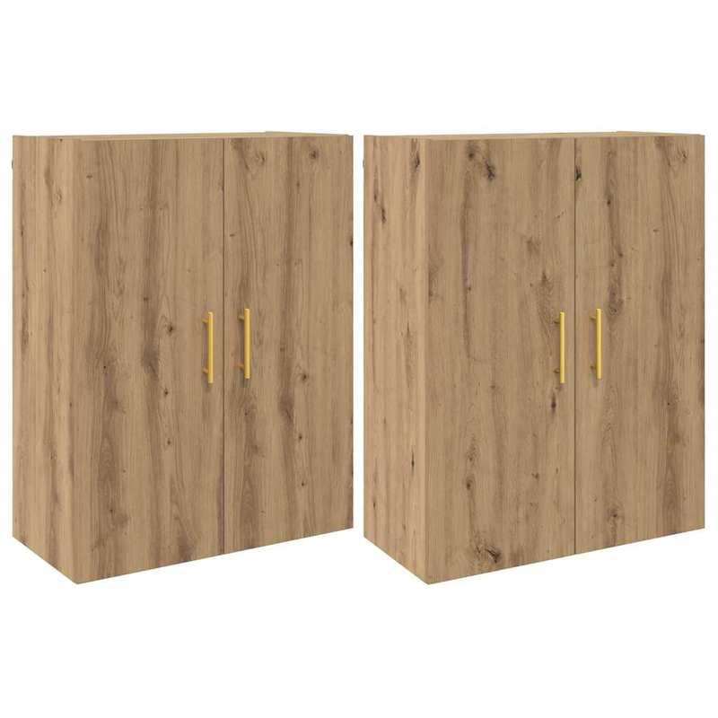 Wandkast – Muurkast – Opbergkast – Wandrek – Opbergmeubel – Bruin Eikenhout – Ruimtebesparend Design – Massief Eikenhout