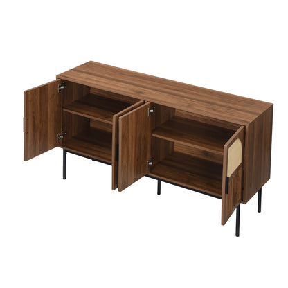 Dressoir – Sideboard – Buffetkast – Opbergkast – Wandkast – Minimalistisch Design – Duurzaam Niet-Houten Materiaal – 140 cm Breed – Eenvoudige Montage – Neutrale Kleur