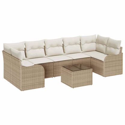 Tuinbank – Buitenbank – Loungeset – Tuinmeubel – Modulaire Design – Weerbestendig Kunststof – Verstelbare Poten – Beige/Crème