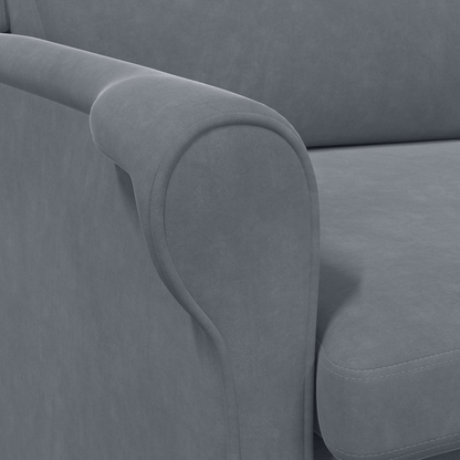 Fauteuil – Armstoel – Zetel – Lounge Stoel – Donkergrijs – Comfortabele Bekleding – Stevig Zacht Houten Frame