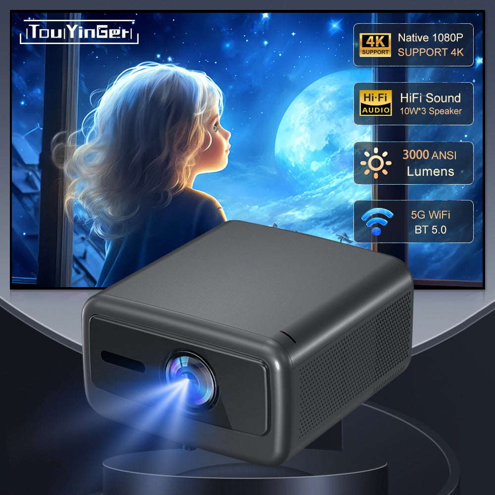 Beamer – Projector – Mini Beamer – Thuisbioscoop – Wifi Beamer – Native Full HD 1080p – 3000 ANSI Lumen Helderheid