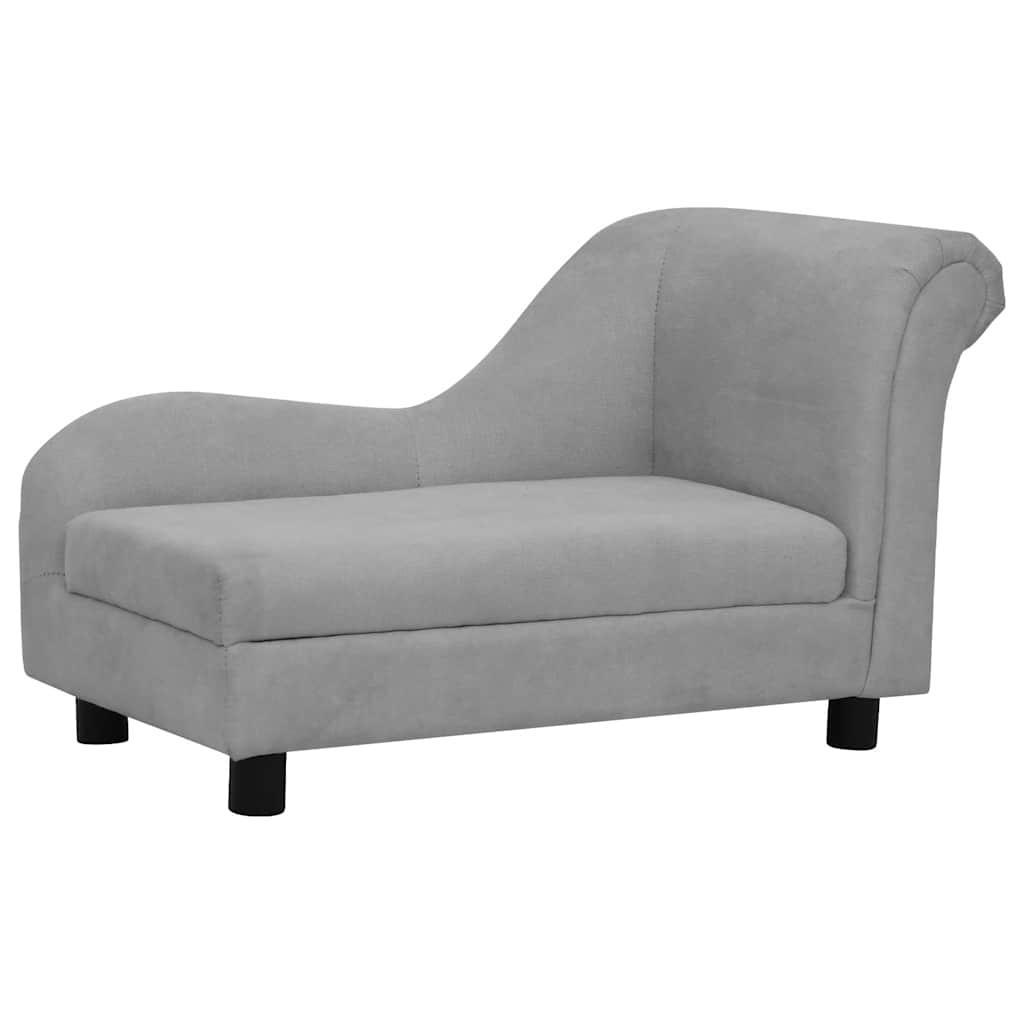 Dierenbank – Huisdieren Sofa – Hondenbed – Kattenmand – Zacht Dierenkussen – Grijs – Stevig Houten Frame – Wasbare Polyester Hoes