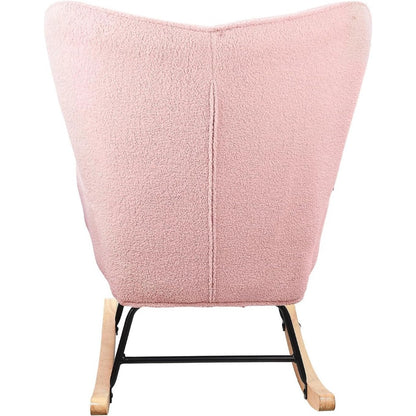 Fauteuil – Relaxstoel – Leunstoel – Zithoekstoel – Loungestoel – Roze Kleur – Hoogwaardig Schuim & Stevig Houten Frame