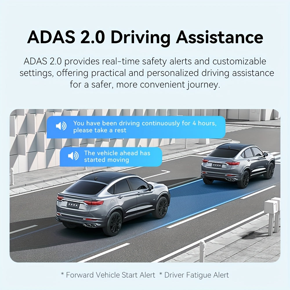 Dashcam – Auto Camera – Dashboardcamera – Voor- en Achtercamera – Dual Channel – Super Nachtzicht – 4K Front & Full HD Rear – Wifi Met App - QUORE