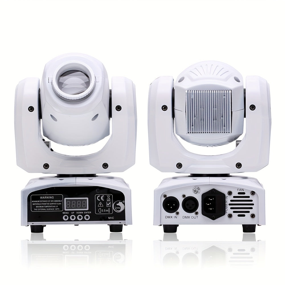 Movinghead Verlichting – LED Moving Head – DJ Licht – Disco Spot – Podiumverlichting – 2x120W RGBW LED – 8 Gobo Patronen – DMX Besturing – Draaibare Kop 540° X-as