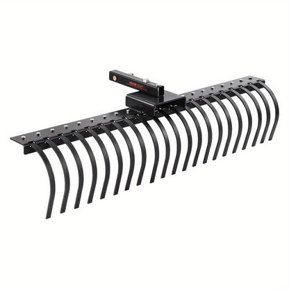 Grasmaaier Hark – Bladhark – Tuinhark – Afkrabber – Grasbeluchter – 183 cm Werkbreedte – 32 Stalen Tanden – Geschikt Voor Tractor 3-Punts Hefmechanisme