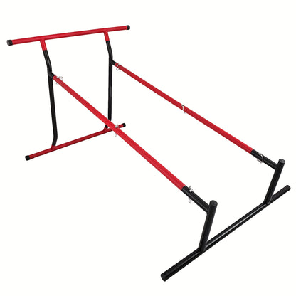 Pull Up Station 99.79KG Adjustable Power Tower Dip Station Multi Function Pull Up Dip Bar Tower, Pull Up Bar For Home Gym Strength Training Dip Stands, Red & Black