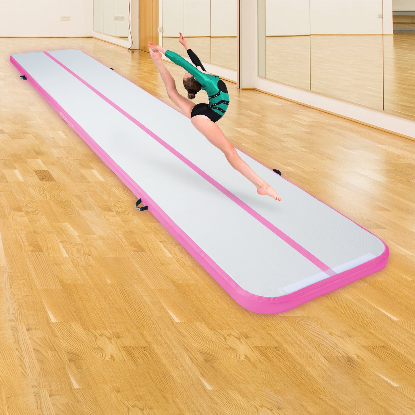 Opblaasbare Air Track Mat – Gymnastiek Mat – Tumbling Mat – Trainingsmat – Fitness Mat – 6 Meter Lang – Inclusief Elektrische Pomp