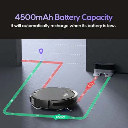 Robotstofzuiger – Stofzuiger Robot – Dweilrobot – Automatische Cleaner – Draadloos Met App – 4500mAh Batterij – Compact 31x31x7,6 cm