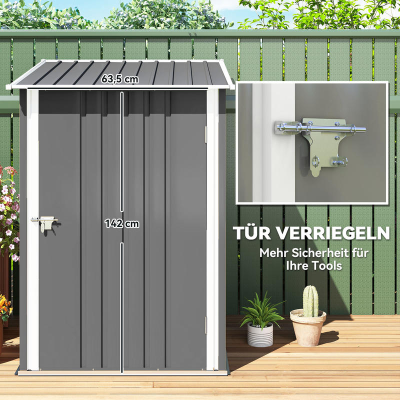 Gereedschapsschuur – Tuinberging – Berging – Opberghok – Tuinkast – Grote Afmetingen 100x103x160 cm – Robuust Gegalvaniseerd Staal – Verwijderbare Panelen
