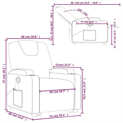 Sta-op-stoel – Liftstoel – Elektrische Fauteuil – Relaxstoel – Gezinsstoel – Verstelbare Rugleuning – Comfortabel Kunstleer