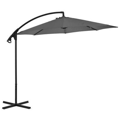 Zwevende Parasol – Hangende Parasol – Tuin Parasol – Balkon Parasol – 300 Cm Diameter – Stalen Paal – Crank Systeem