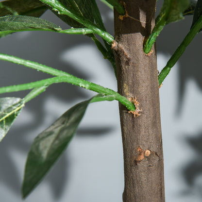 Kunstboom – Kunstlaurier – Kunstplant – Kunstplanten – Kunstbomen – Set Van 2 – 90 cm Hoog – Cement Pot – Voor Binnen En Buiten – Onderhoudsvrij – Groen