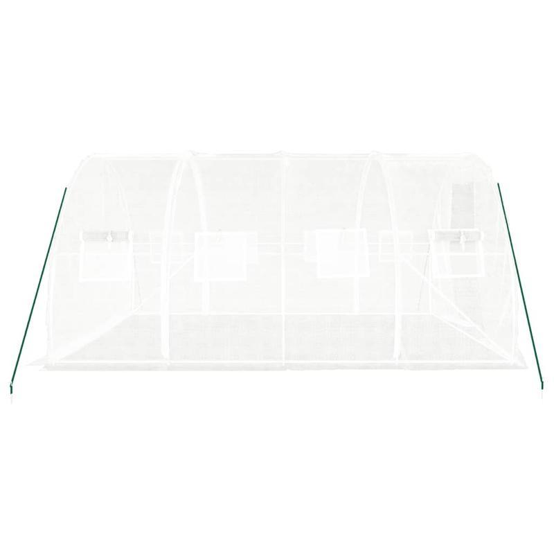 Tuinkas – Kweekkas – Broeikas – Kas – Wit Stalen Frame – 12 m² Oppervlak (4x3x2 m) – Stevig & Ruim