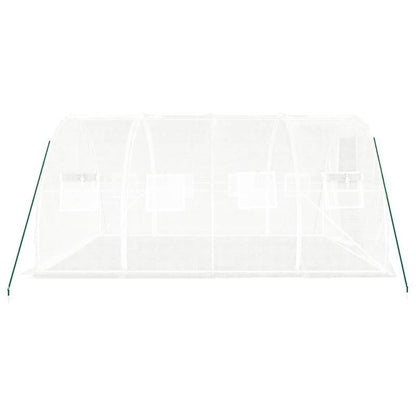 Tuinkas – Kweekkas – Broeikas – Kas – Wit Stalen Frame – 12 m² Oppervlak (4x3x2 m) – Stevig & Ruim
