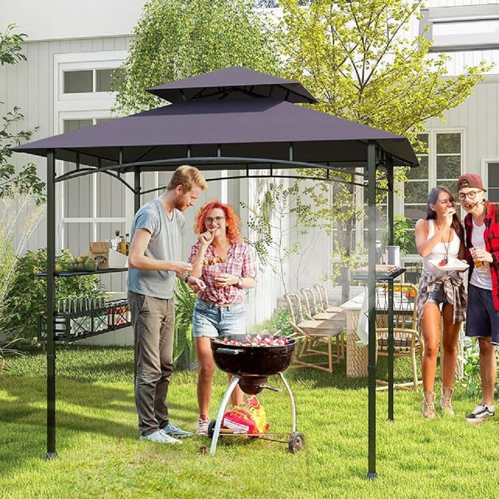 BBQ Gazebo – Barbecue Tent – Grill Overkapping – Buitenkeuken Shelte – Grill Paviljoen – Ruim 242x153 cm – Weerbestendig Polyester Met Metalen Frame