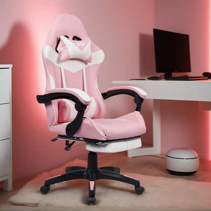 Gamingstoel – Gaming Stoel – Bureaustoel – Gamer Stoel – Gamestoel Zwart-Geel – Ergonomisch Design – Verstelbare Voetensteun