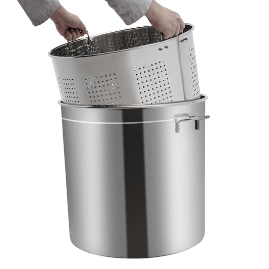 RVS Emmer – Roestvrijstalen Emmer – Met Deksel Emmer – Multifunctionele Emmer – Opbergemmer – 50 Liter Inhoud – Duurzaam 201 Roestvrij Staal