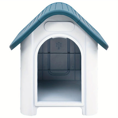 Hondenkennel – Hondenhok – Hondenkooi – Hondenkorf – Grote Hondenren – Ruim 59x75x66 cm – Weerbestendig Polypropyleen Blauw