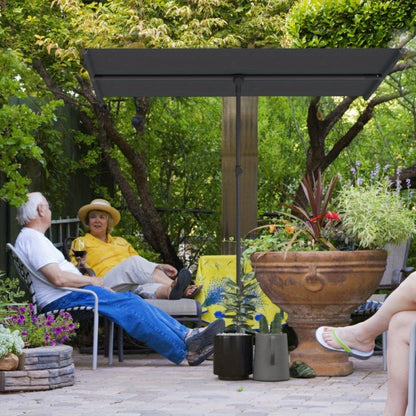 Parasol – Terrasparasol – Balkonparasol – Tuinparasol – Zonnescherm – Extra Groot 150x205 cm – 180° Draaibaar Dak – Verstelbare Hoogte