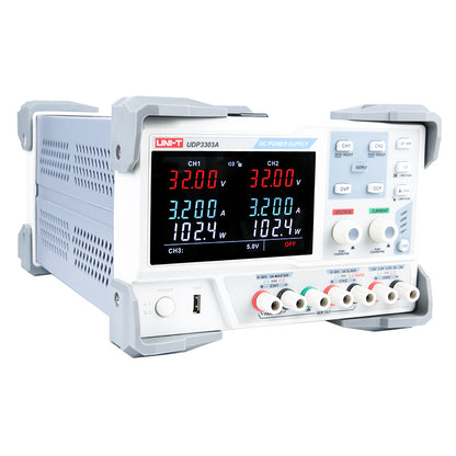 Laboratory Voeding – Laboratorium Stroomvoorziening – DC Voeding – Precisie Voeding – Technische Voeding – Drie Uitgangen – Instelbaar 0-30V 3A – USB Monitoring