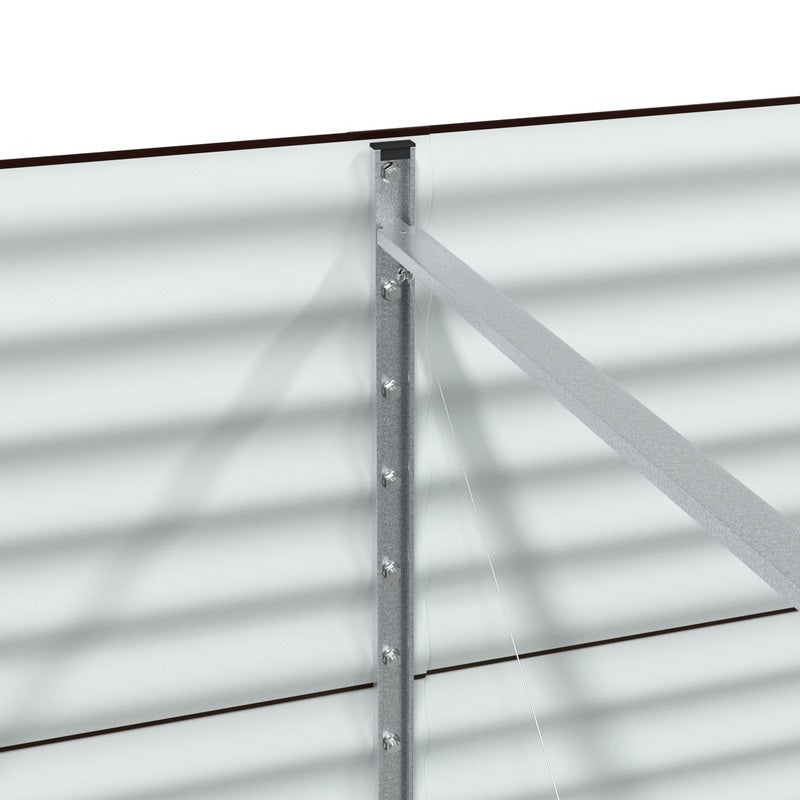 Elevated Brown Tuinbak – Verhoogde Plantenbak – Metaal Bloembak – Tuinbak Met Ventilatie – Marron Variant – Gegalvaniseerd Staal – Efficiënte Drainage & Stabiliteit – 320x80x81 cm