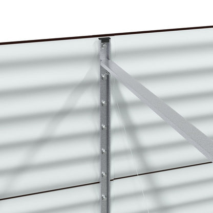 Elevated Brown Tuinbak – Verhoogde Plantenbak – Metaal Bloembak – Tuinbak Met Ventilatie – Marron Variant – Gegalvaniseerd Staal – Efficiënte Drainage & Stabiliteit – 320x80x81 cm