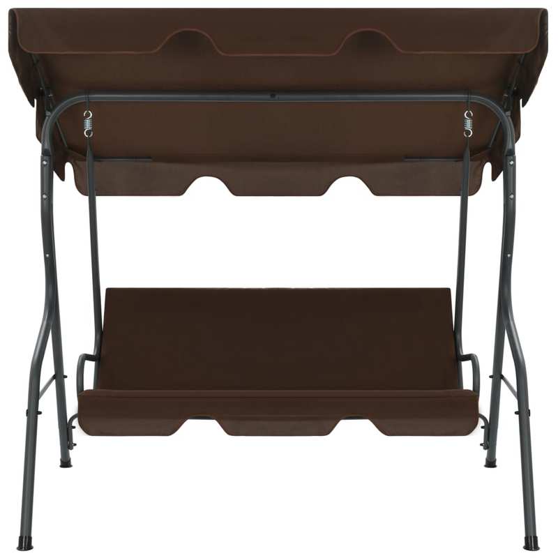 Swing Chair Coffee Brown 170x110x153 cm | Large Dimensions 170x110x153 cm · Sturdy Construction · Adjustable Seat Back · Modern Lounge Element for Gardens/Terraces