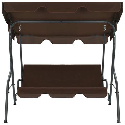 Swing Chair Coffee Brown 170x110x153 cm | Large Dimensions 170x110x153 cm · Sturdy Construction · Adjustable Seat Back · Modern Lounge Element for Gardens/Terraces