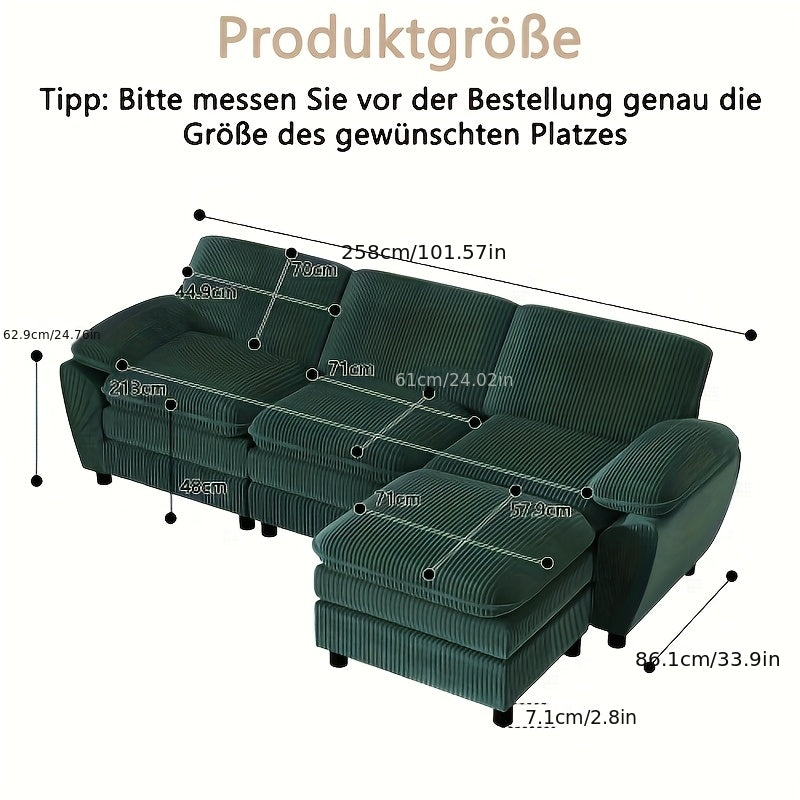 Slaapbank – Bedbank – 2-Zits Bank – Klapbank – Bankbed – Groen – Compact – Makkelijk Om te Bouwen – Pluche Kussens