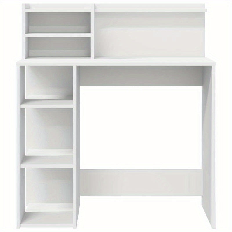 Bureaumeubel – Bureau – Computertafel – Bureautafel – Werkbureau – Wit – Compact 90x48x101,5 cm – Stevig MDF Hout – Opbergvak en Kastje