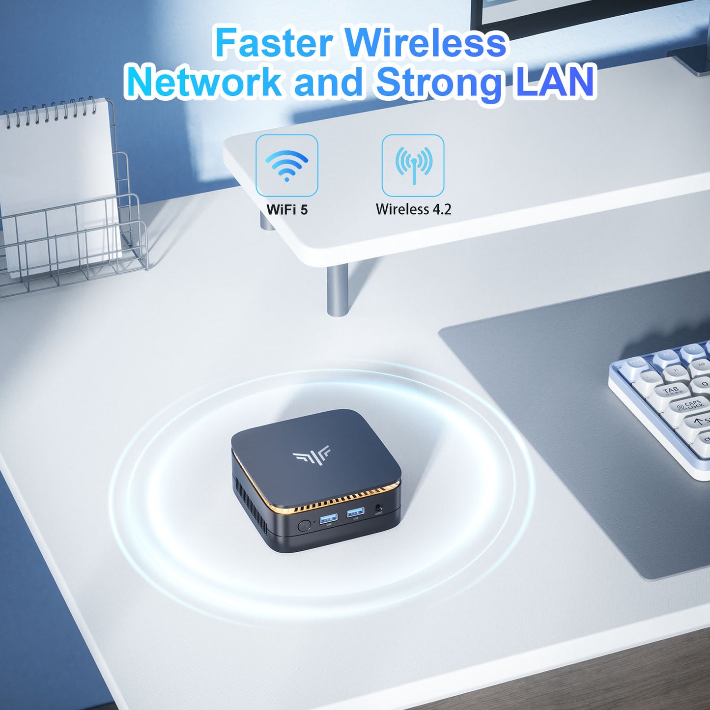 Mini Computer – Mini PC – Compact Desktop – Kleine PC – Energiezuinige Computer – 16GB RAM – 512GB SSD – Intel N95 – Dual 4K @60Hz Displays