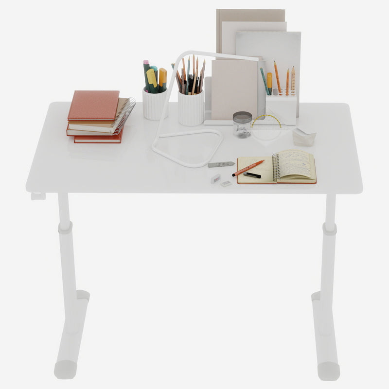 Zit Sta Bureau – Verstelbaar Bureau – Sta Bureau – Handmatig Verstelbaar – Kantoorbureau – Compact Formaat 60x100 cm – Stevige Dubbele Kolom